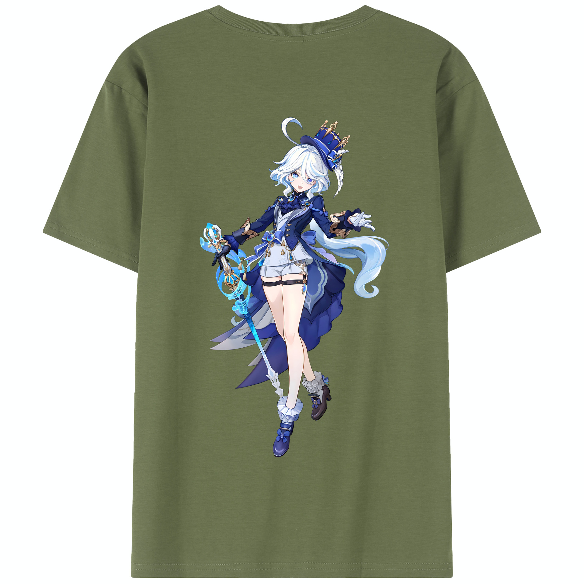 げんし神 フリーナ genshin Furina 綿100％半袖Tシャツ（背面プリント）